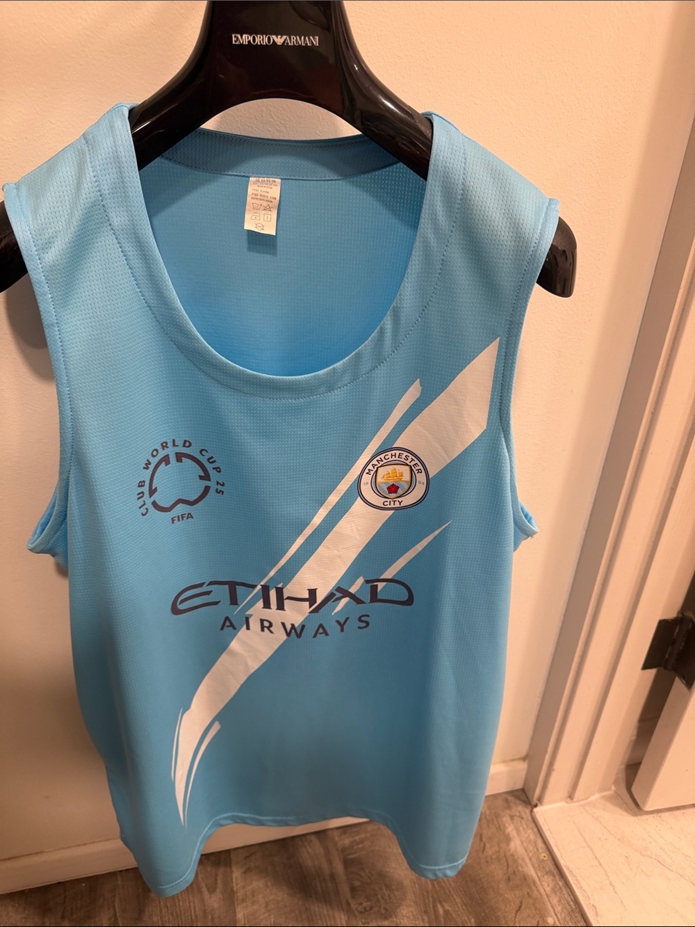 Manchester City Light Blue Sleeveless Training Tank Top
